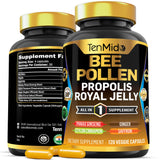 Tenmido Royal Jelly Supplement 120 Veggie Capsules front view