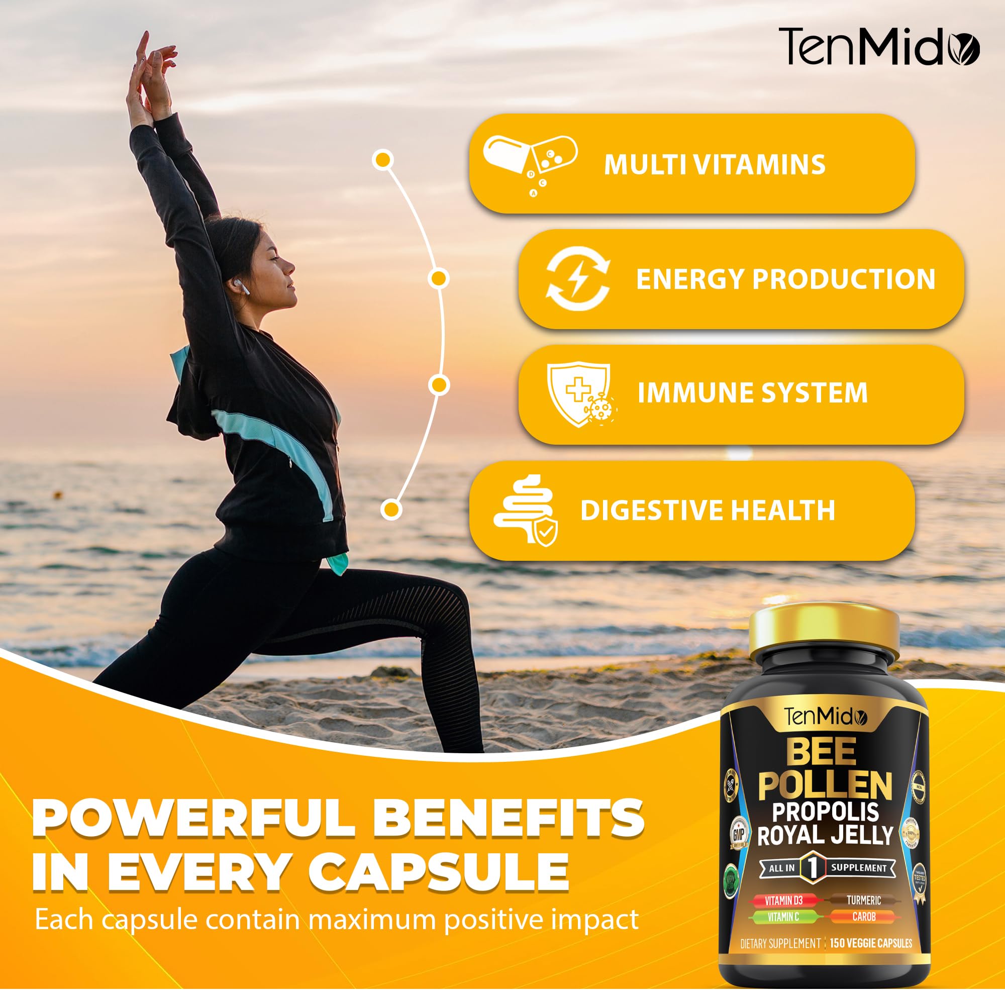 Tenmido Royal Jelly Supplement packaging details