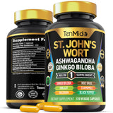Tenmido St. John's Wort Advanced Formula 120 veggie capsules front view