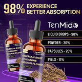 Tenmido Valerian Root Extract Liquid Drops 30ml with measuring dropper