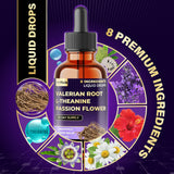 Tenmido Valerian Root Extract Liquid Drops displayed with natural herbs