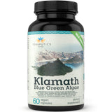 Teraputics Klamath Blue Green Algae 500mg vegan capsules front view