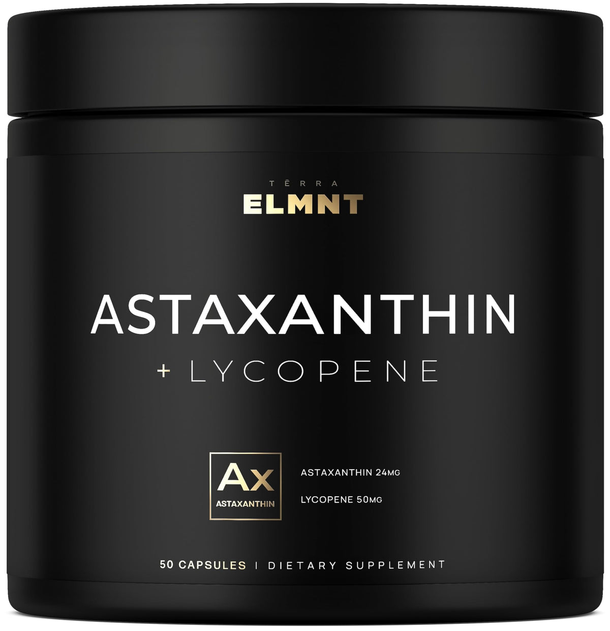 TERRA ELMNT Astaxanthin & Lycopene Supplement capsule front view
