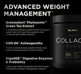 TERRA ELMNT Chocolate Collagen Burn Powder in a glass