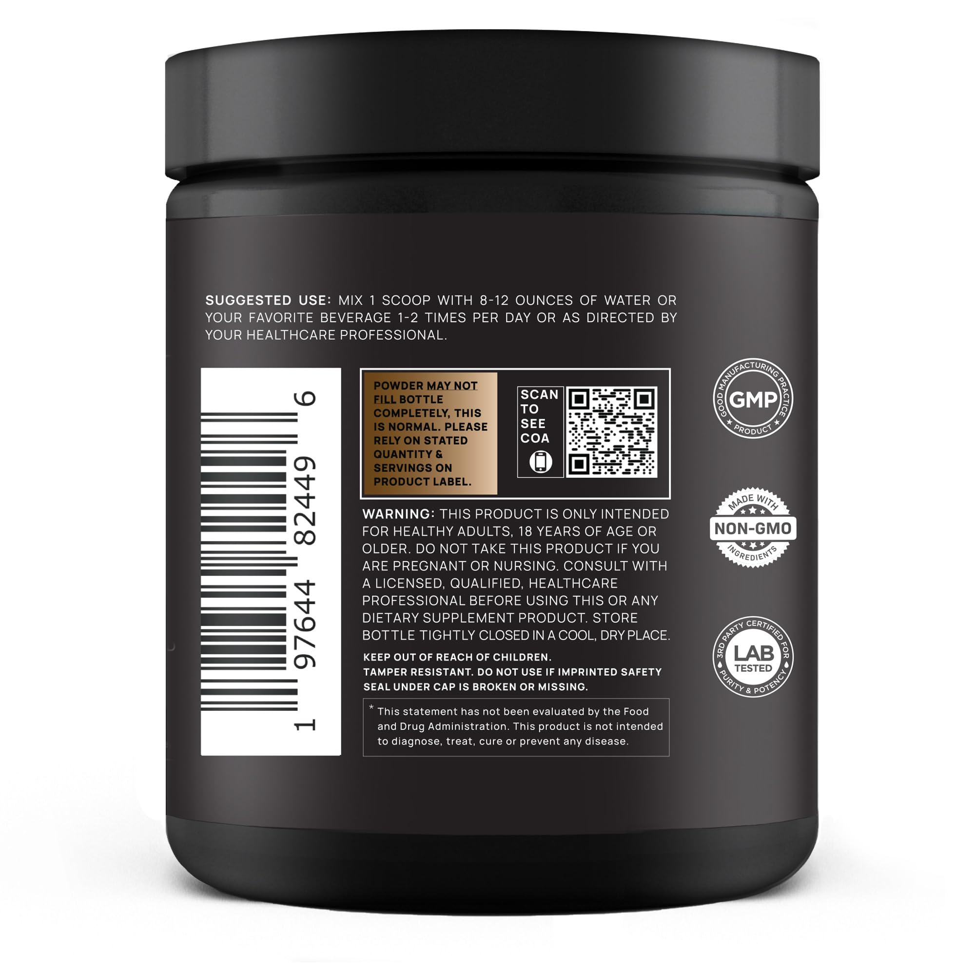 TERRA ELMNT Chocolate Collagen Burn Powder nutritional information
