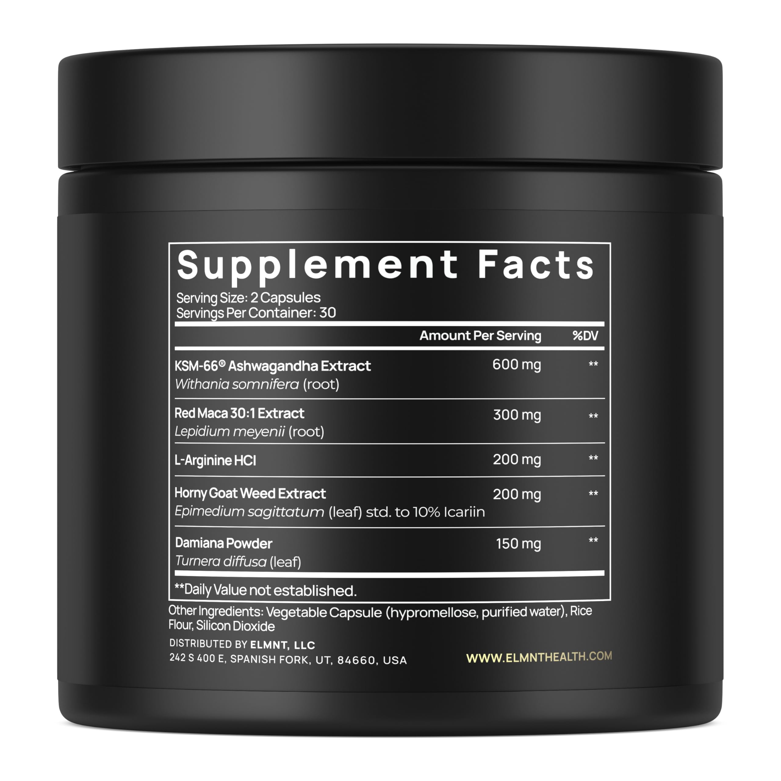TERRA ELMNT Horny Goat Weed Supplement side view