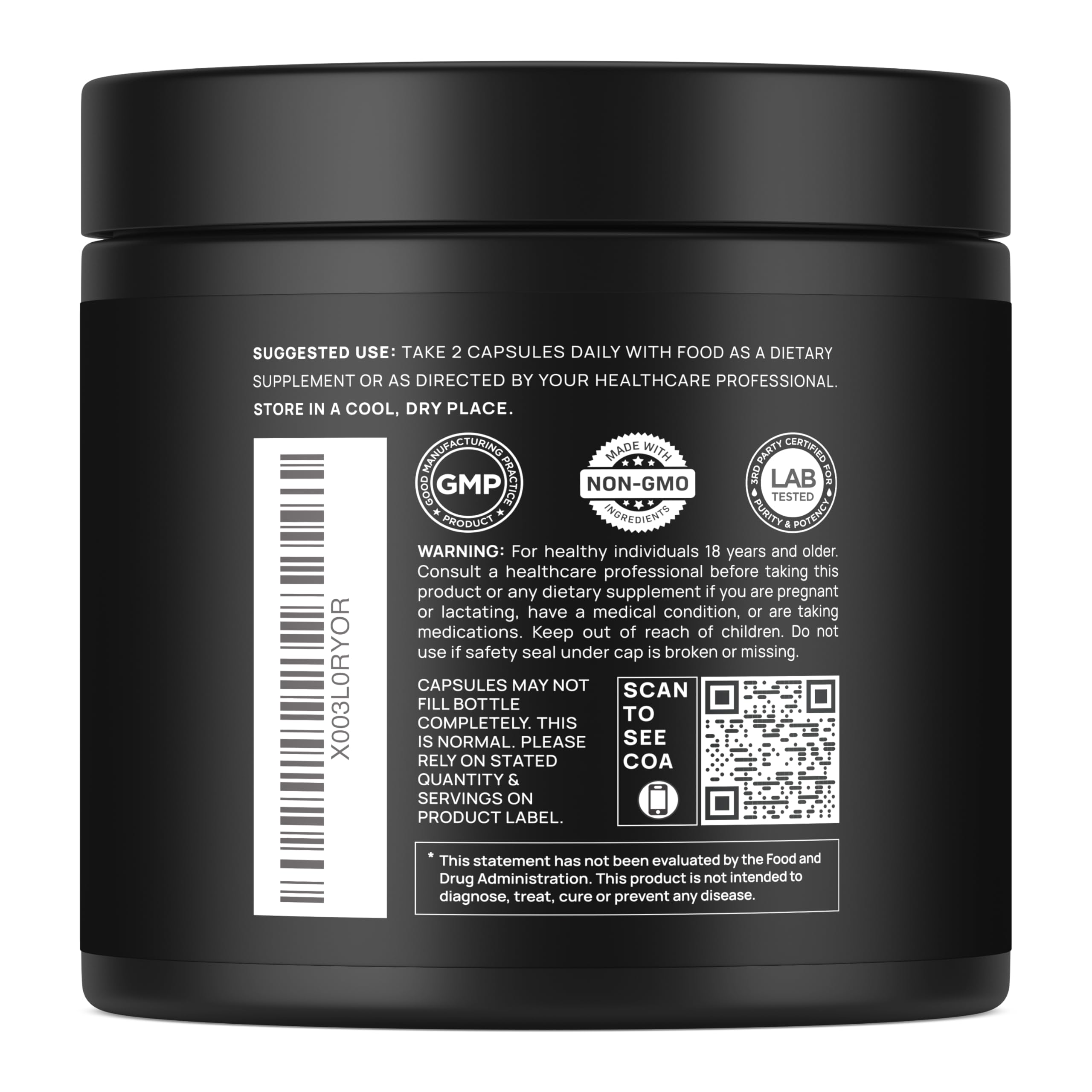 TERRA ELMNT Lion's Mane Mushroom Supplement 900mg packaging details