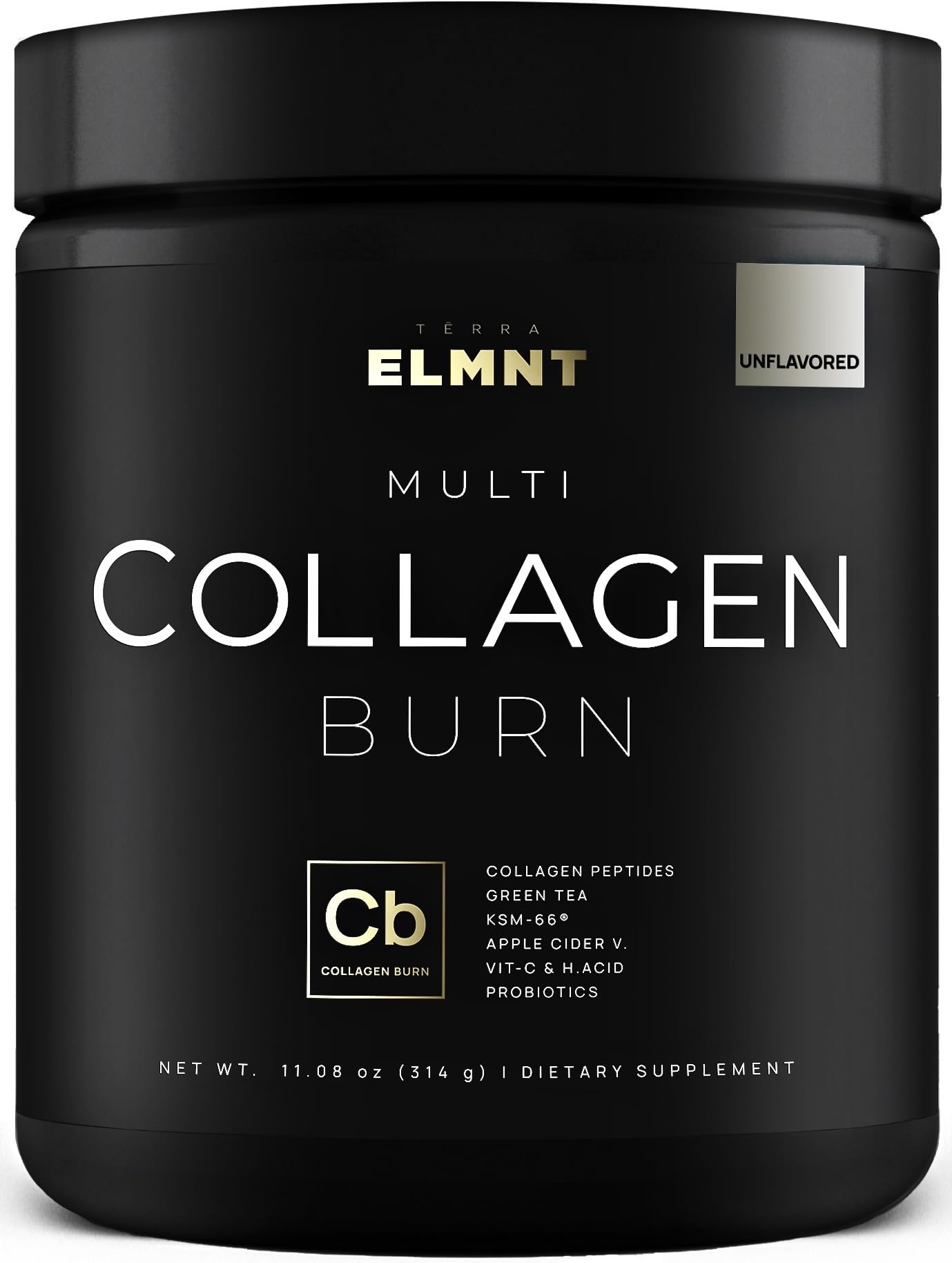 TERRA ELMNT Super Multi Collagen Burn 314g powder front view