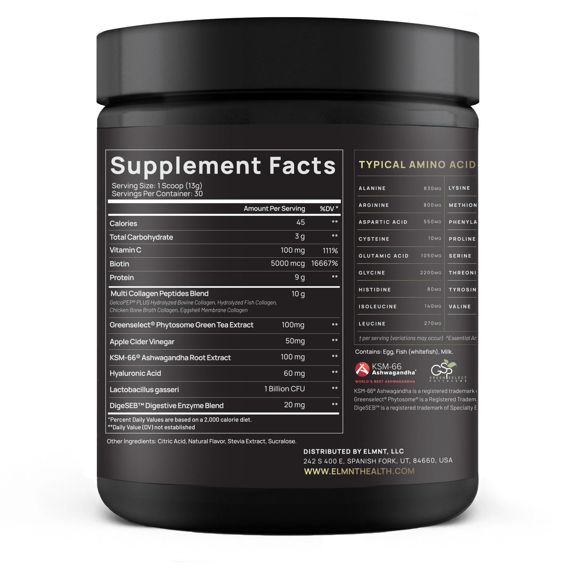 TERRA ELMNT Super Multi Collagen Burn packaging side view