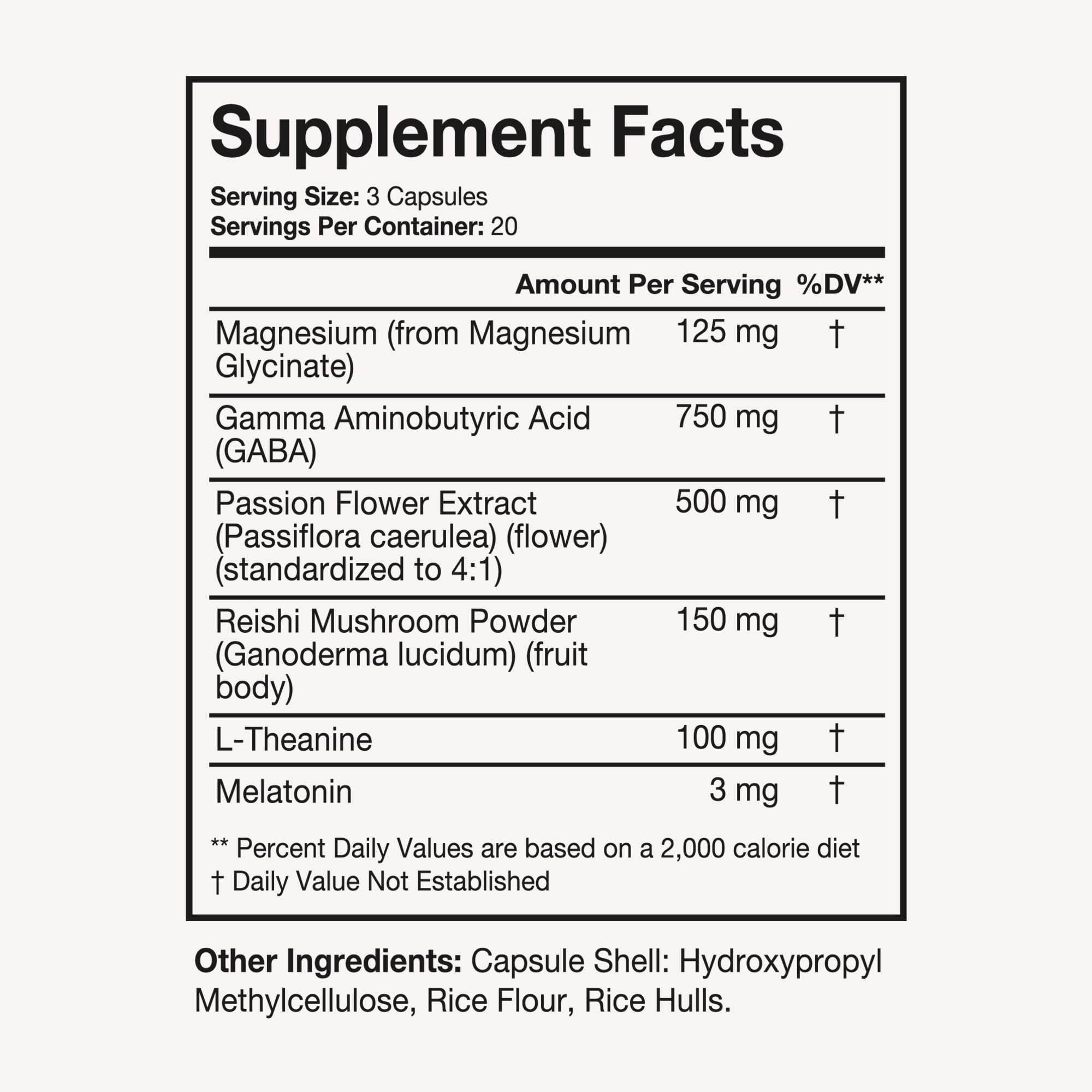 Terra Health Essentials Fast Asleep Supplement bottle side view