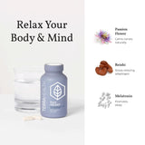 Terra Health Essentials Fast Asleep Supplement bottle with capsules on a wooden surface