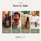 Terra Health Essentials Liposomal Glutathione 132g liquid supplement lifestyle scene