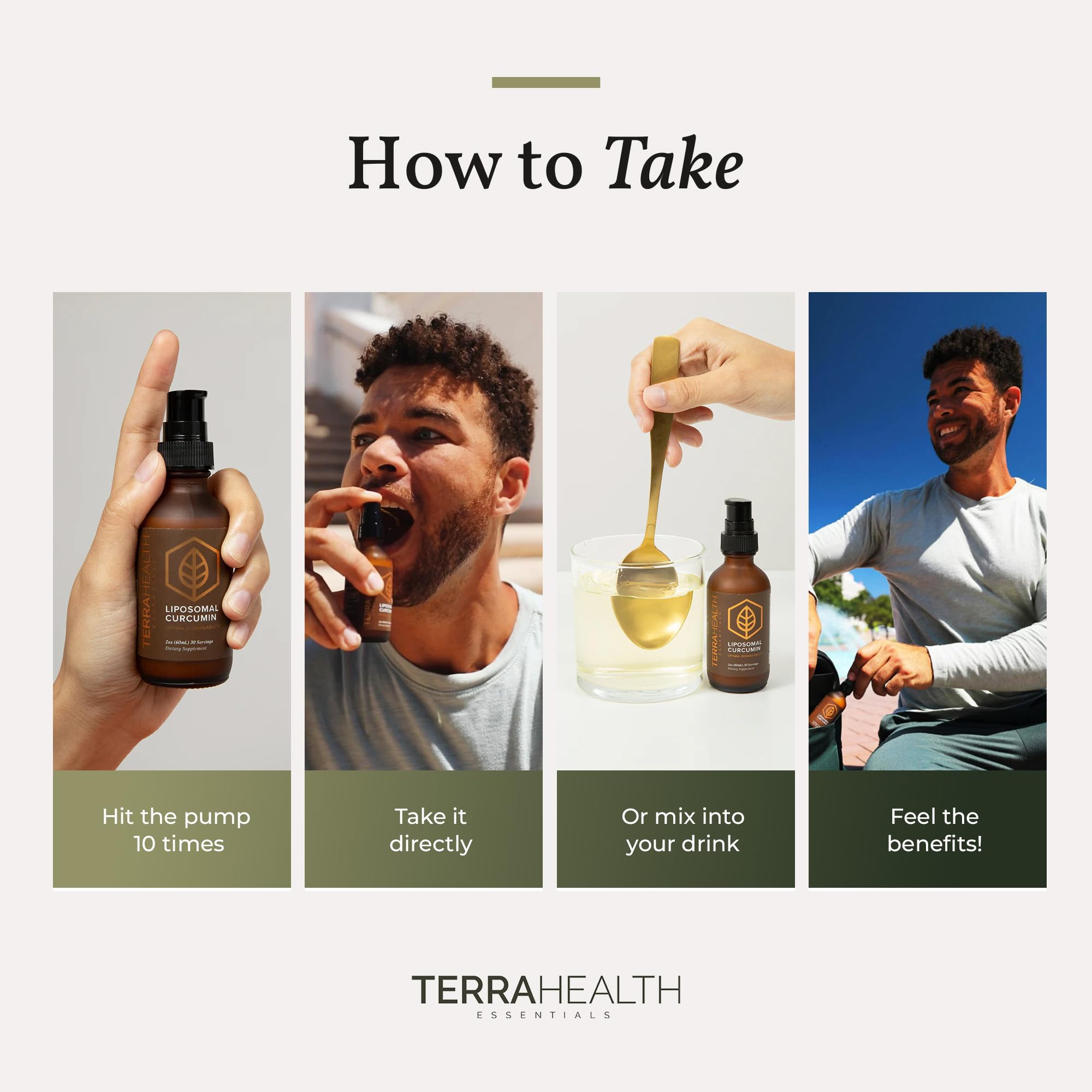 Terra Health Essentials Liquid Turmeric Curcumin 150g lifestyle scene