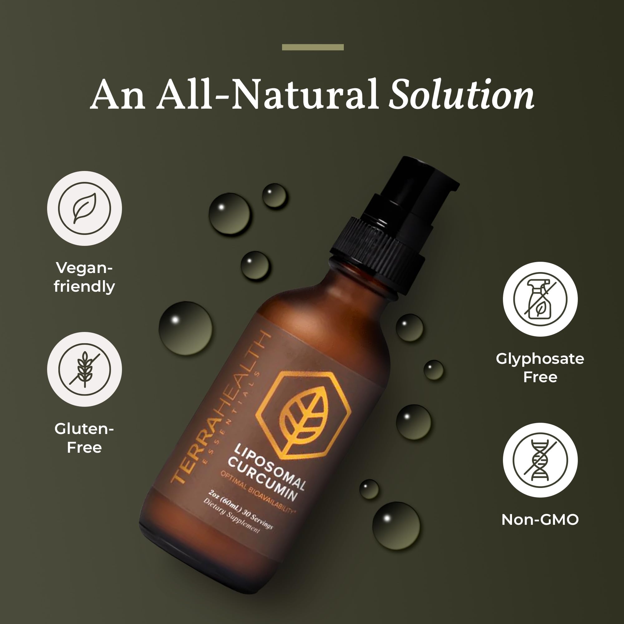 Terra Health Essentials Liquid Turmeric Curcumin 150g packaging