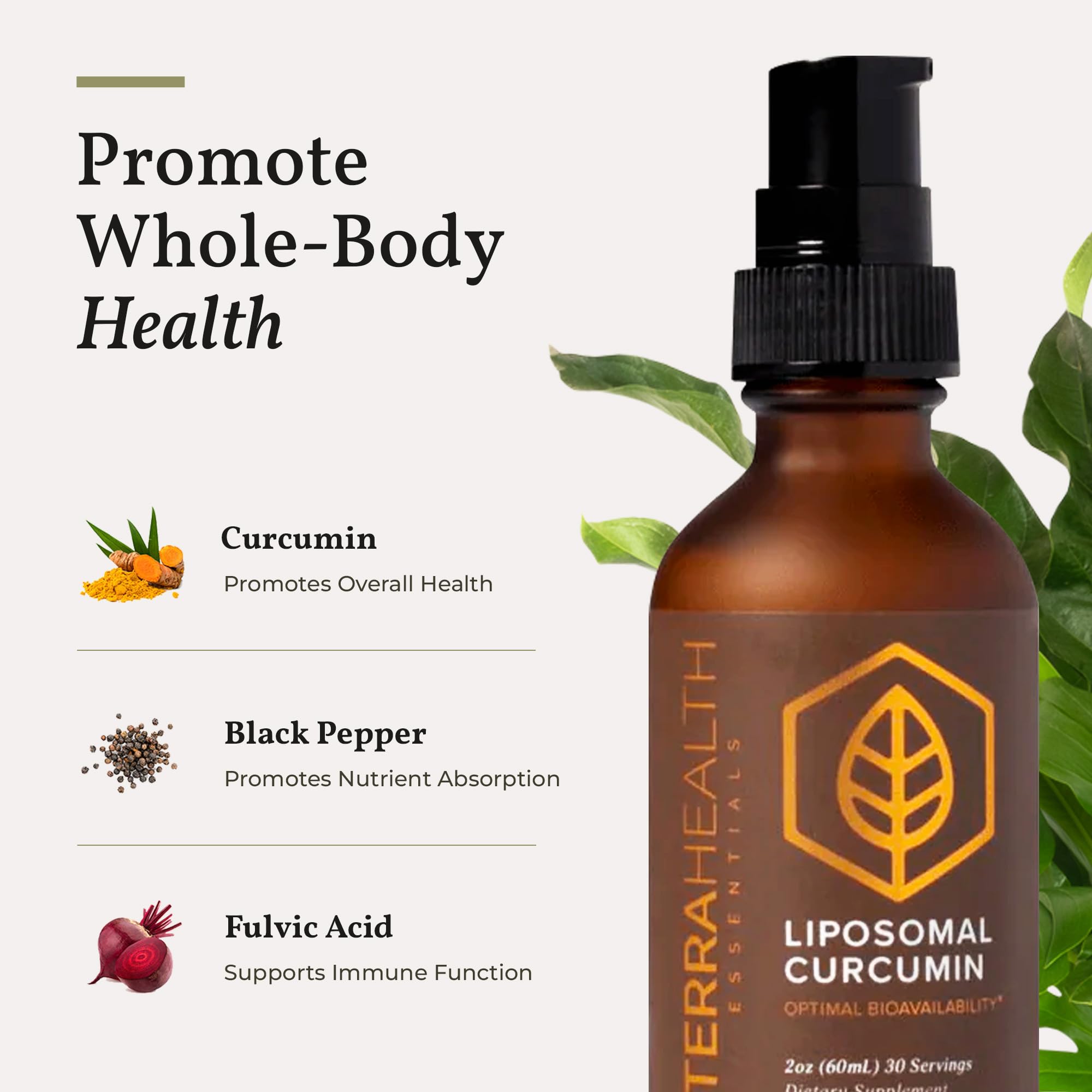 Terra Health Essentials Liquid Turmeric Curcumin 150g with pump