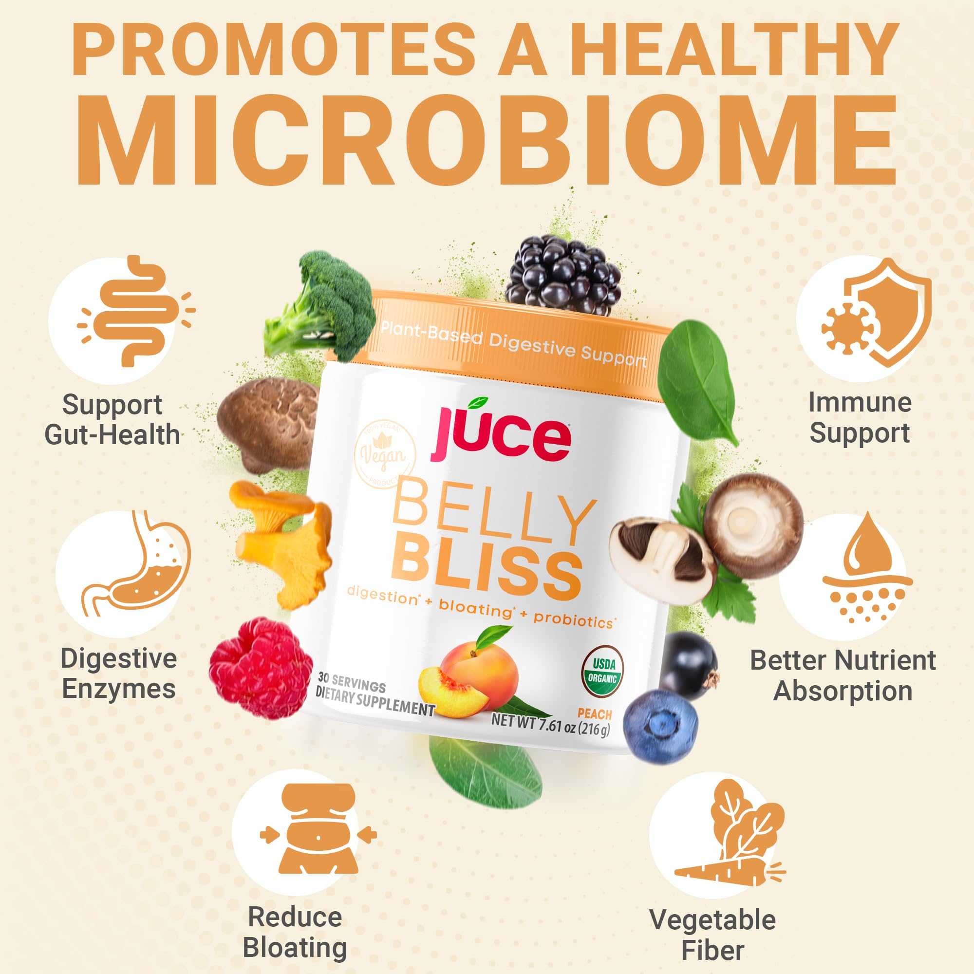 Terra Kai Organics Júce Belly Bliss ingredients list