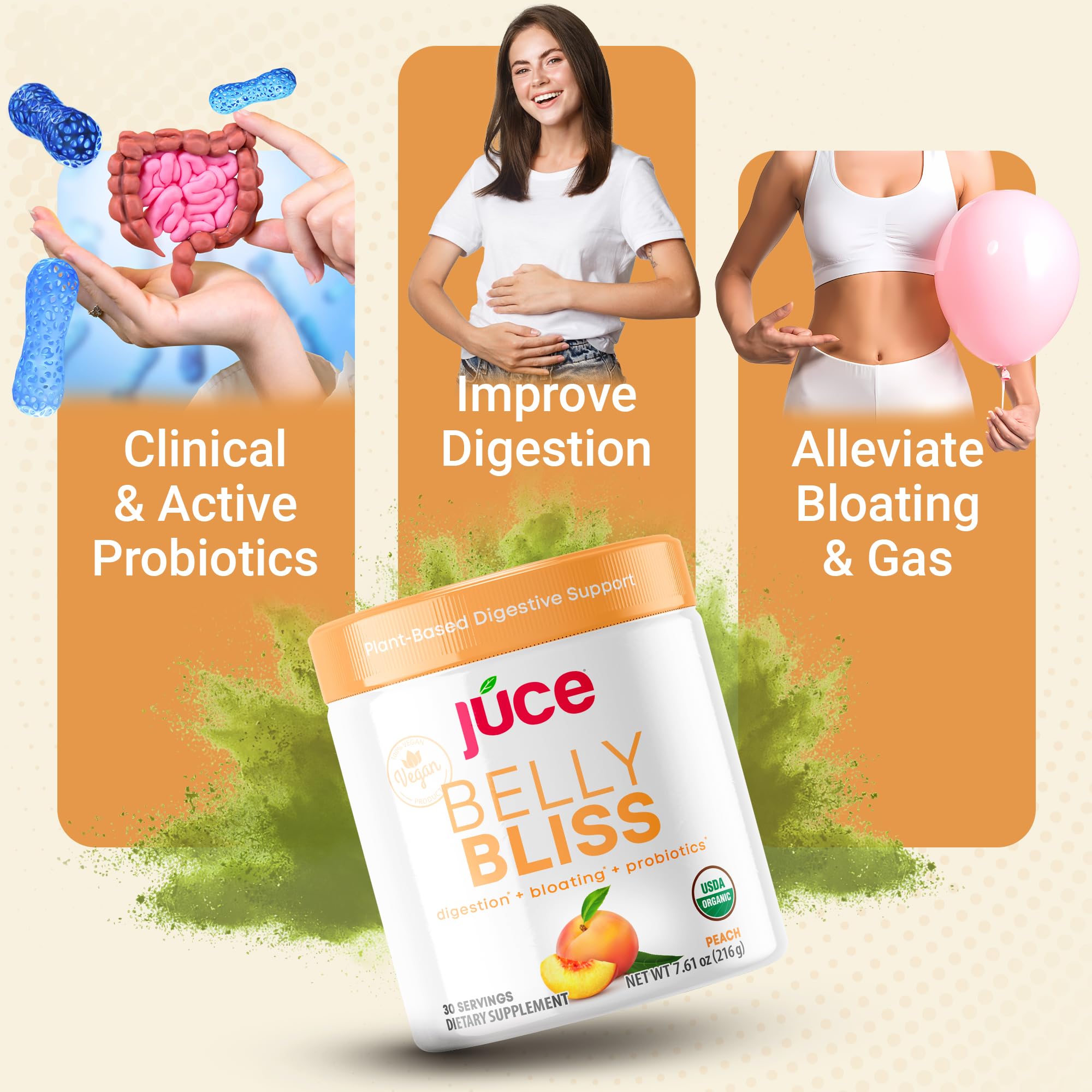 Terra Kai Organics Júce Belly Bliss packaging side view