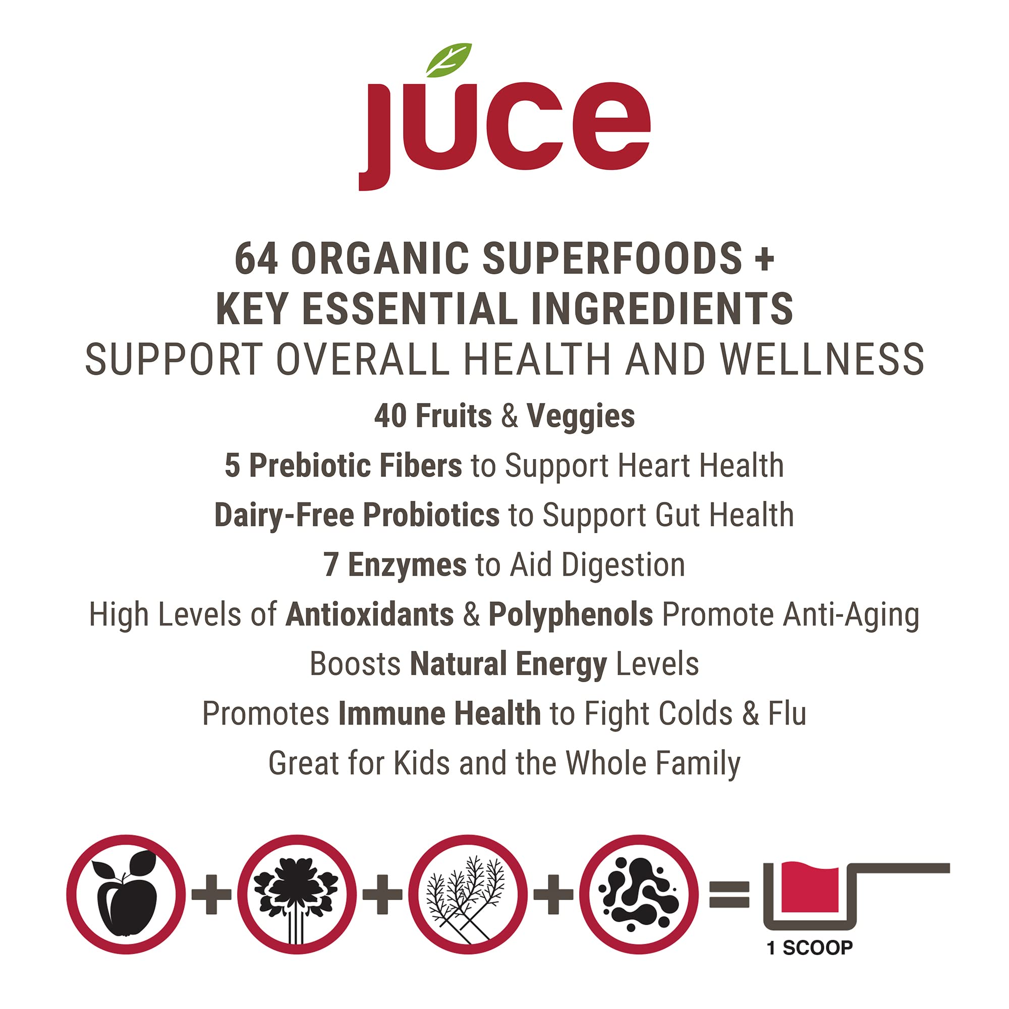 Terra Kai Organics Juce Daily Organic Fruits and Vegetables powder in a glass
