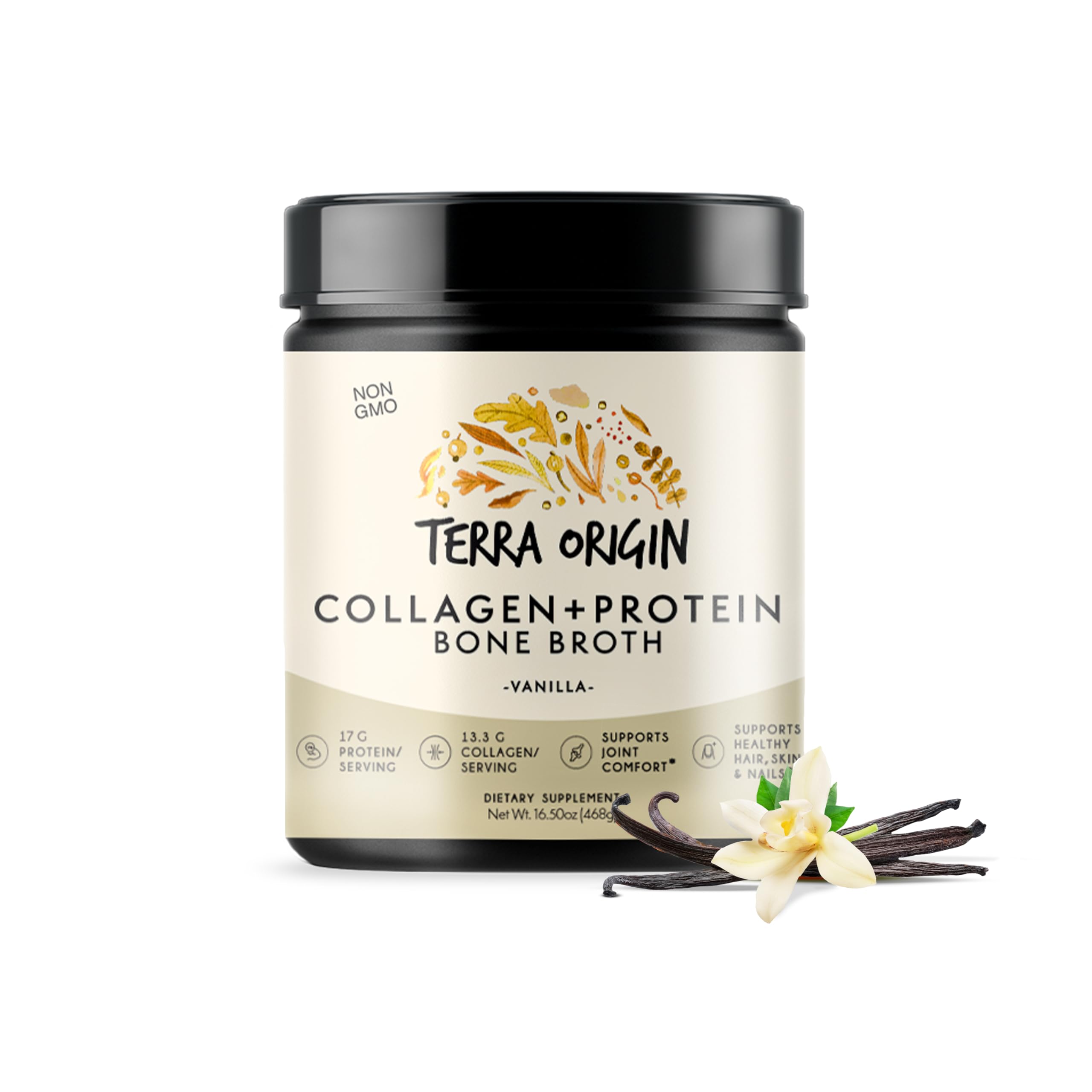 TERRA ORIGIN Bone Broth Collagen Powder 572g front view