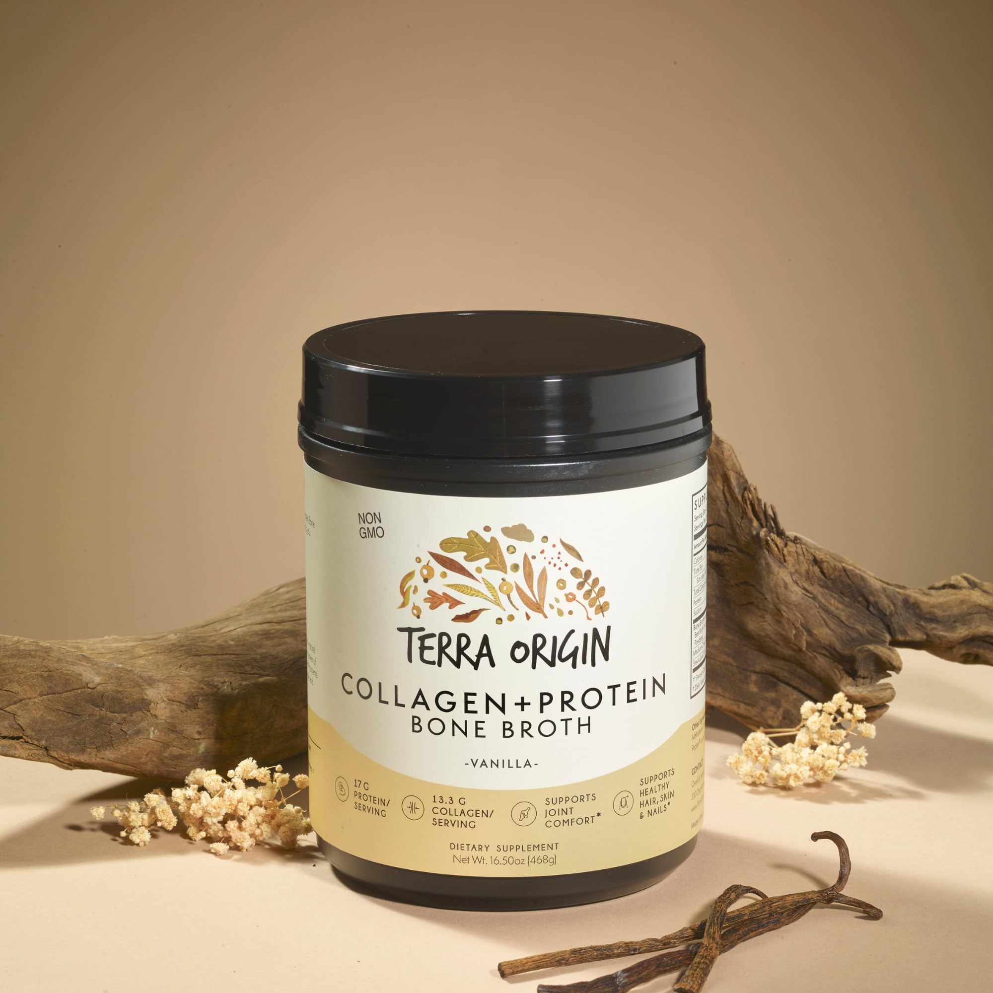 TERRA ORIGIN Bone Broth Collagen Powder 572g packaging