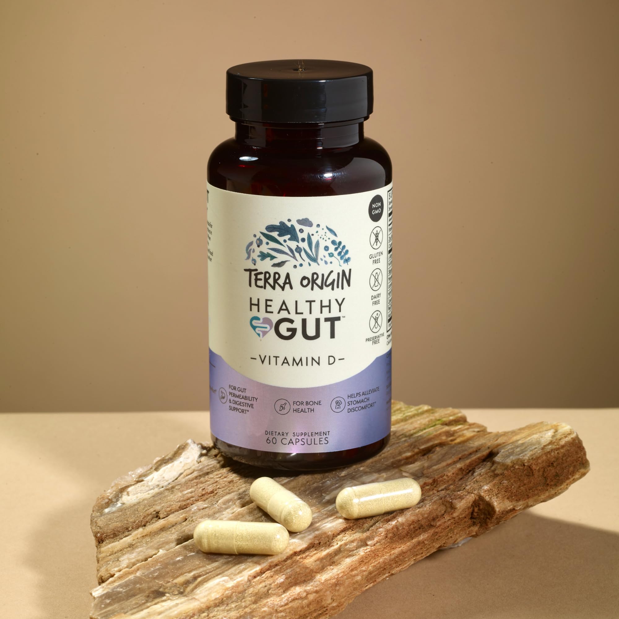 TERRA ORIGIN daily Support Capsules 500mg side view