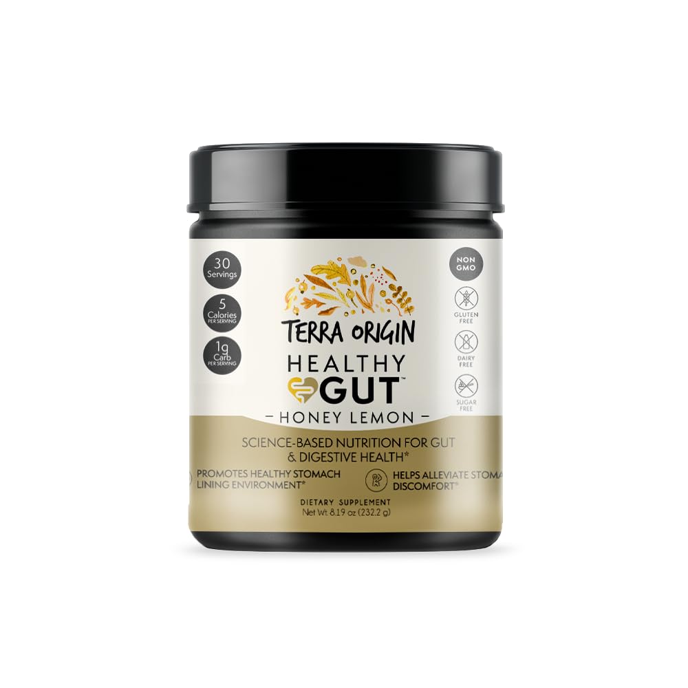 TERRA ORIGIN Healthy Gut Powder 232g packaging front view
