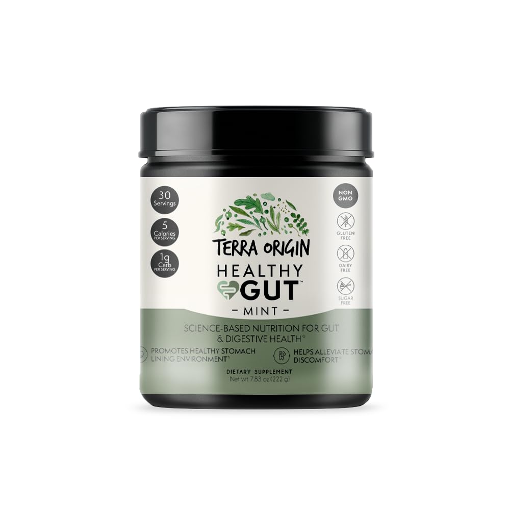 TERRA ORIGIN Healthy Gut Powder 272g front view with packaging
