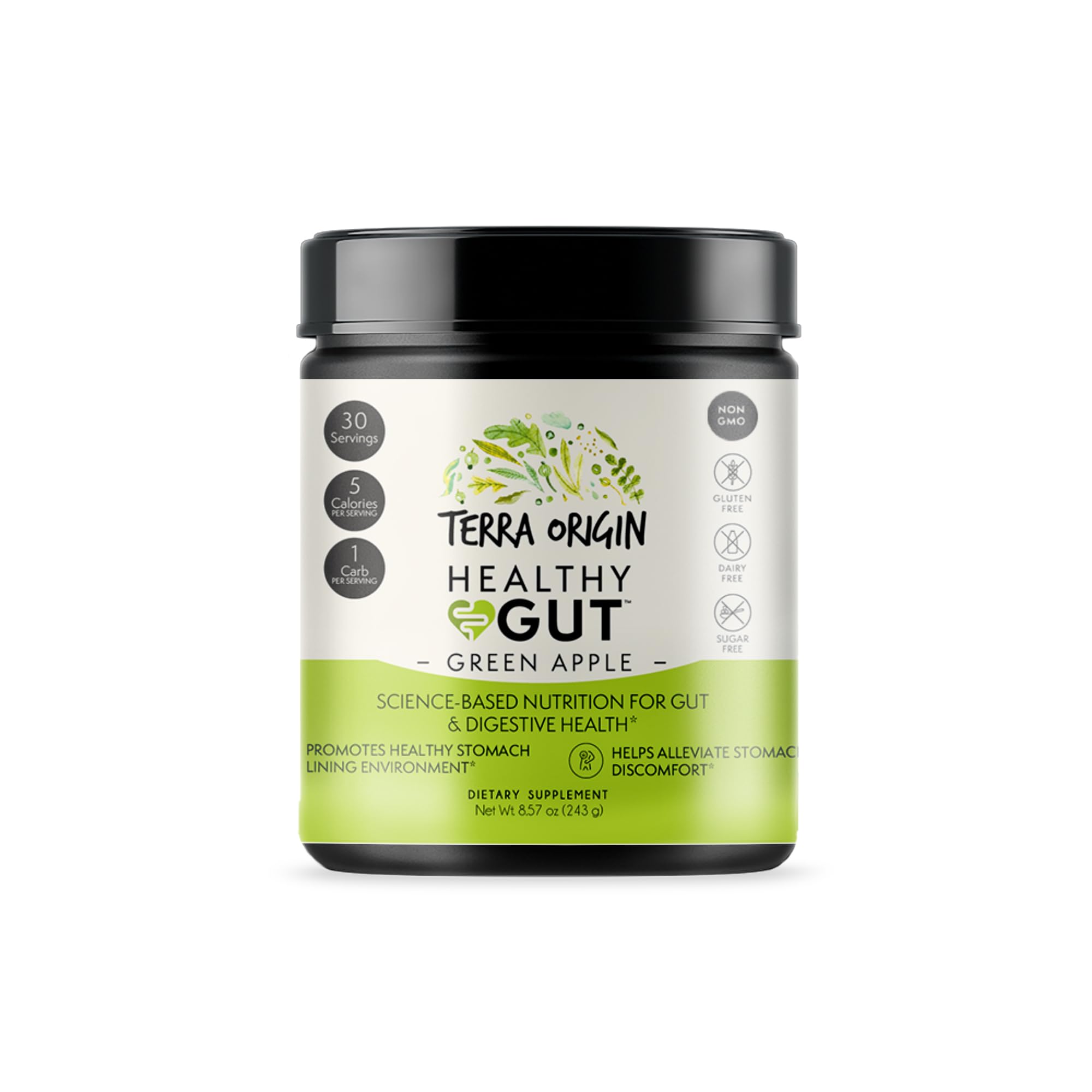 TERRA ORIGIN Healthy Gut Powder 320g close-up of powder