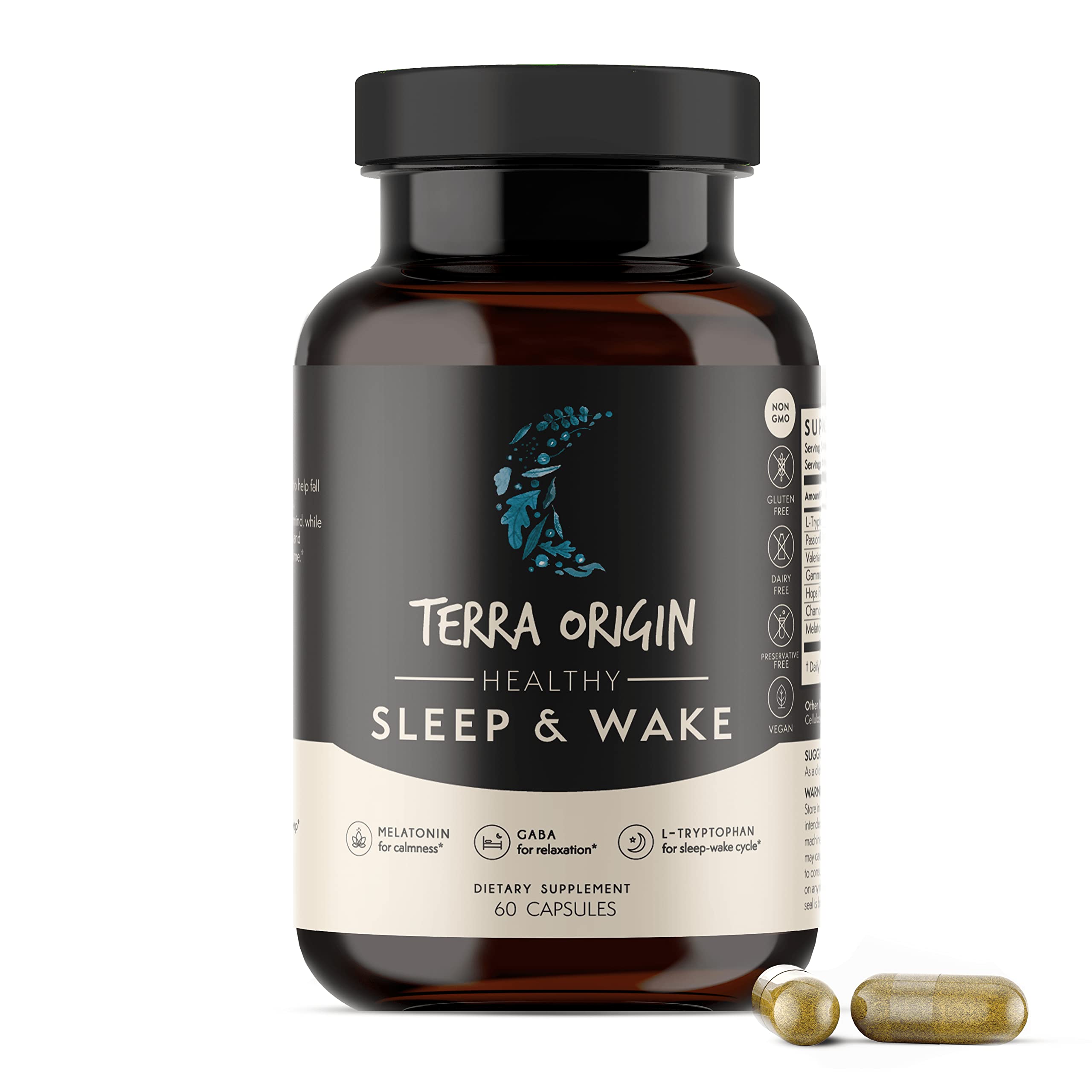 TERRA ORIGIN Sleep Supplement Capsules front view