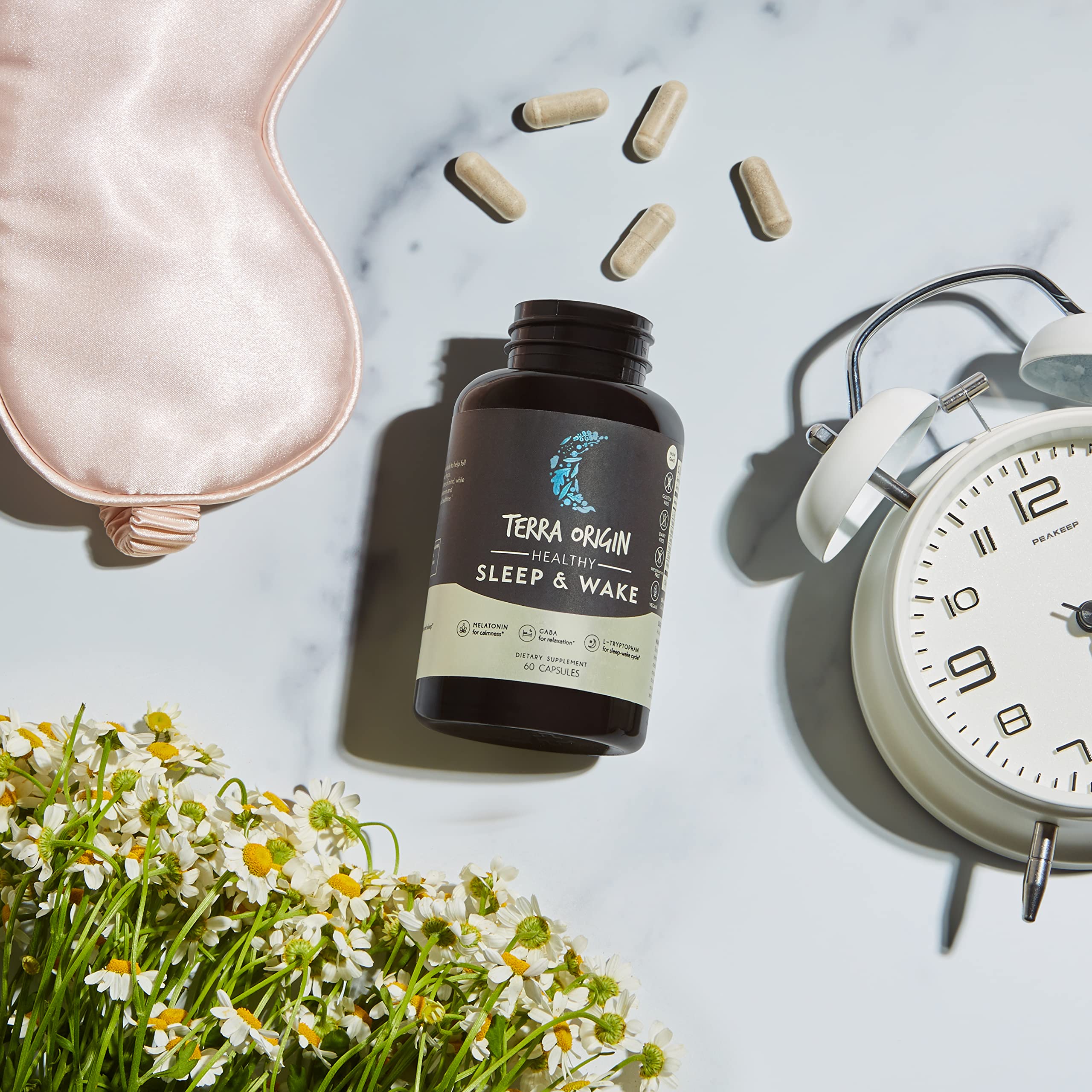 TERRA ORIGIN Sleep Supplement Capsules lifestyle scene
