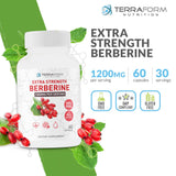TerraForm Nutrition Berberine HCl Capsules 1200mg side view
