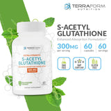 TerraForm Nutrition S-Acetyl L-Glutathione 300mg capsules side view