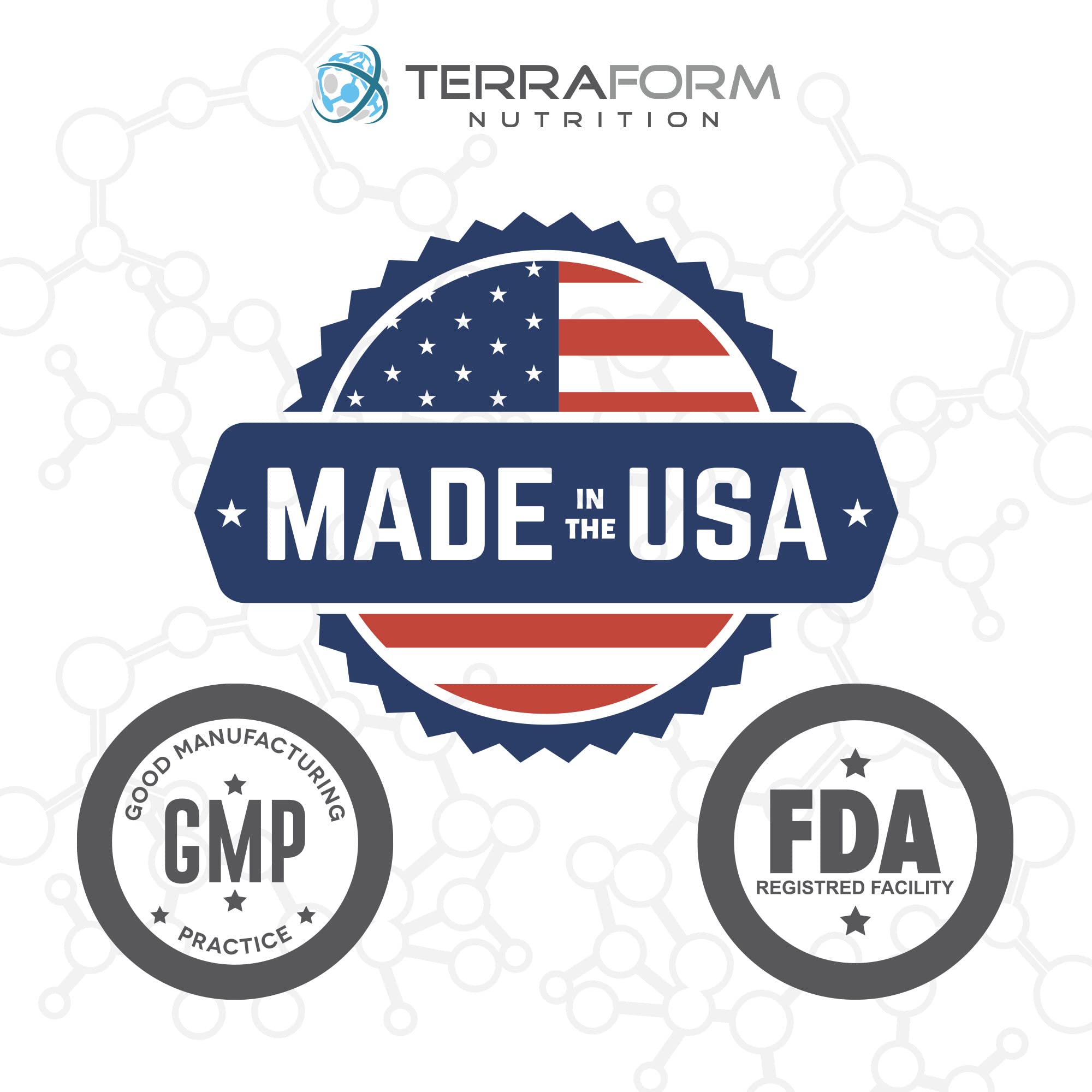 TerraForm Nutrition S-Acetyl L-Glutathione capsules on a wooden table