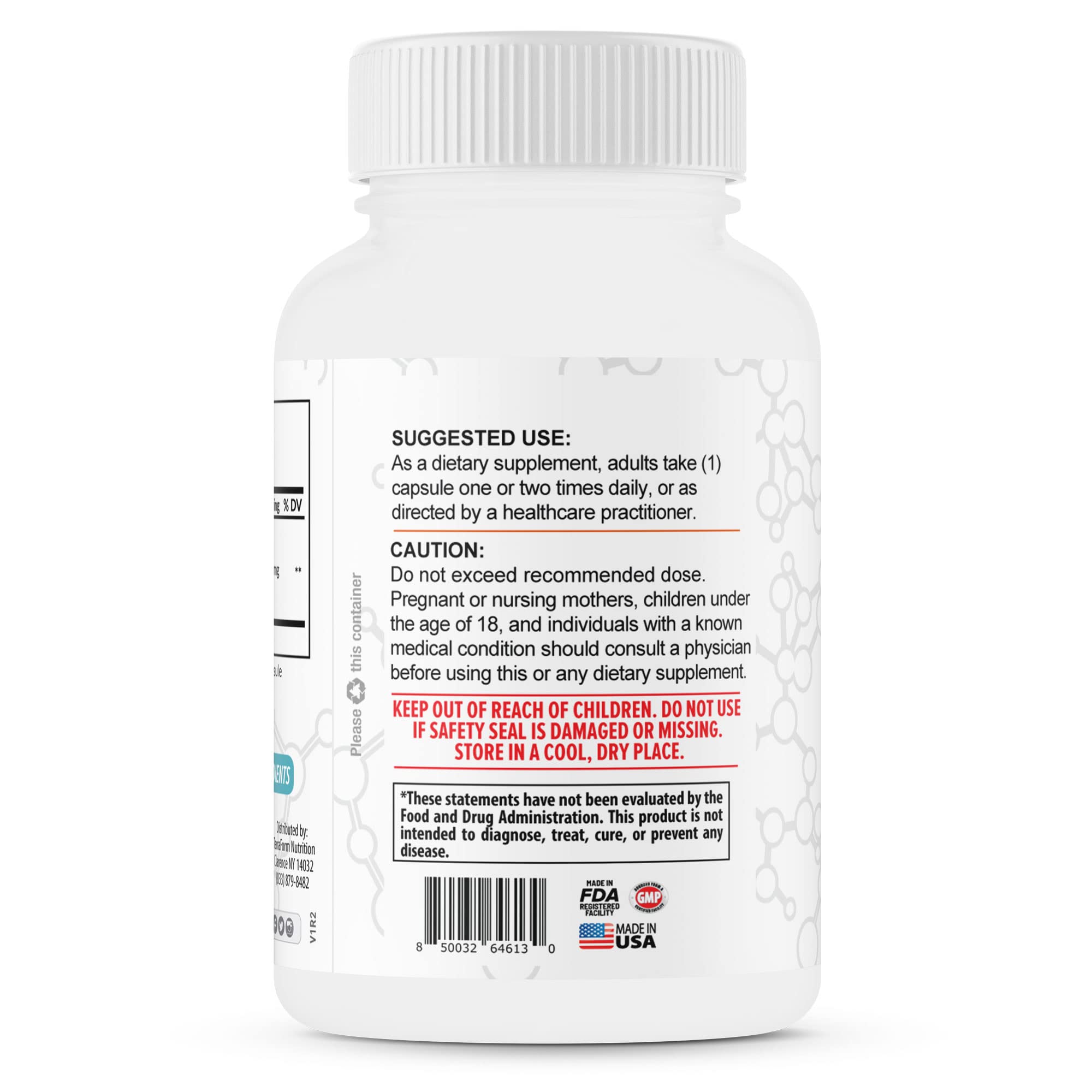 TerraForm Nutrition S-Acetyl L-Glutathione capsules with measuring spoon