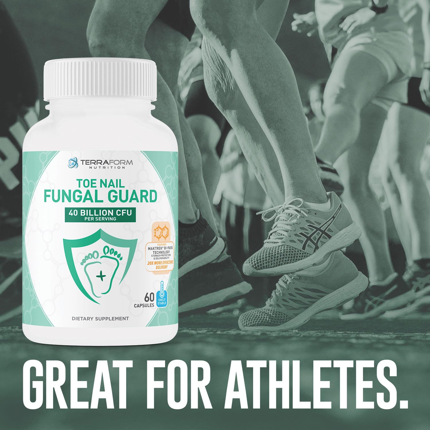 TerraForm Nutrition Toenail Fungal Guard Probiotic capsule close-up