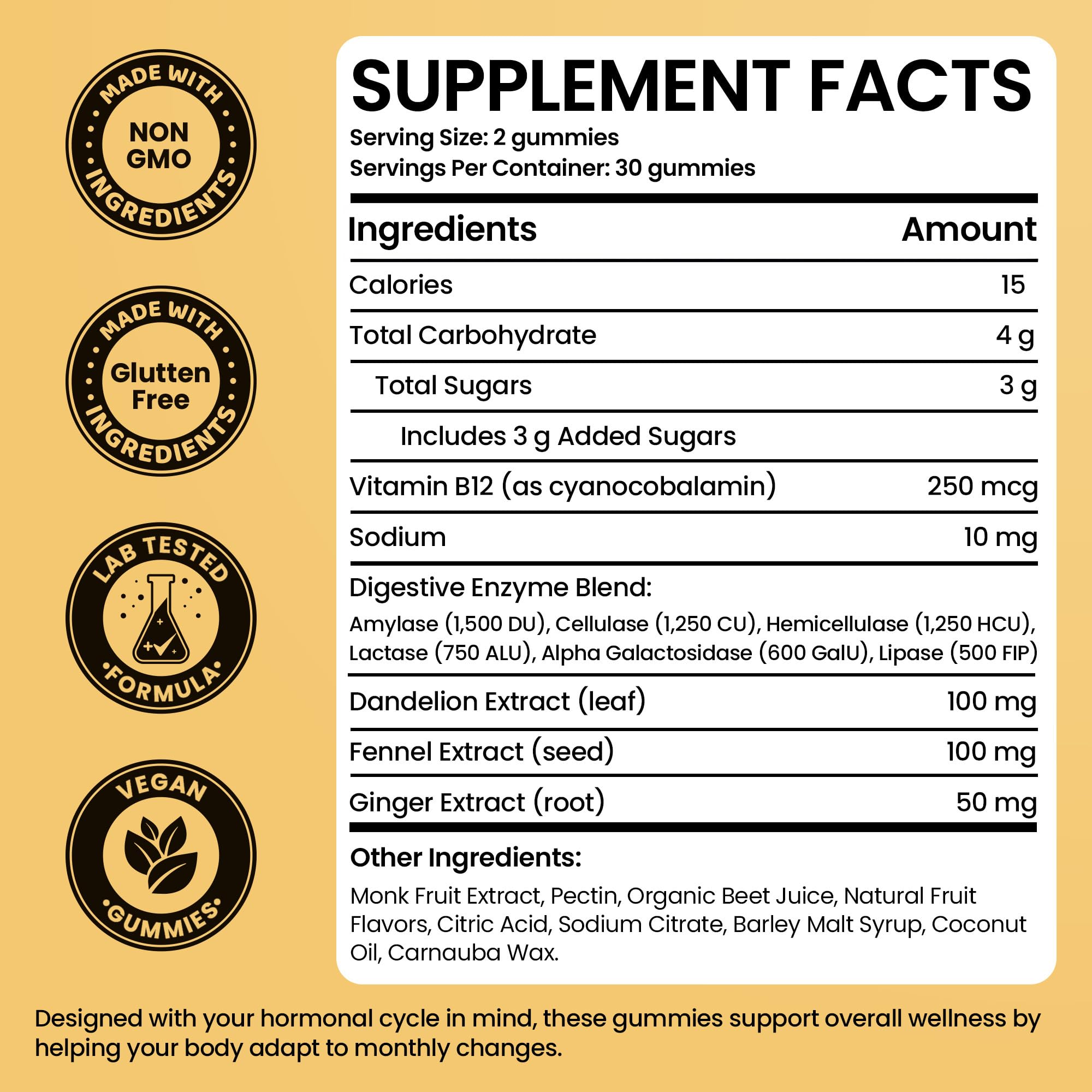 Terramed Support Gummies packaging side view