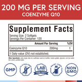 Terranics CoQ10 200mg Softgels side view showing softgel