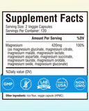 Terranics Magnesium Complex 60 capsules bottle side view