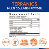 Terranics Multi Collagen Peptides Powder packaging side view
