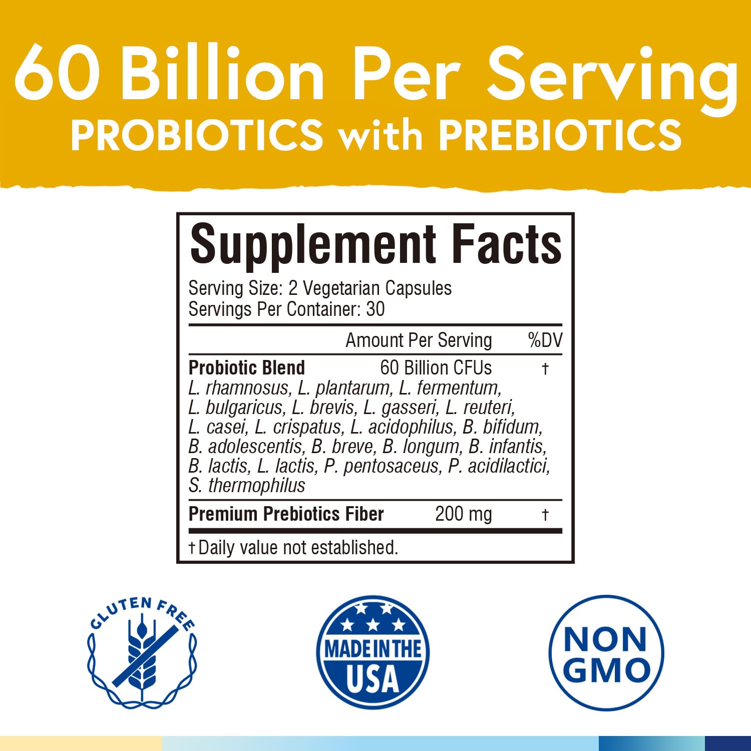 Terranics Probiotics 60 Billion CFU capsule close-up