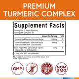 Terranics Turmeric Curcumin Capsules side view with label