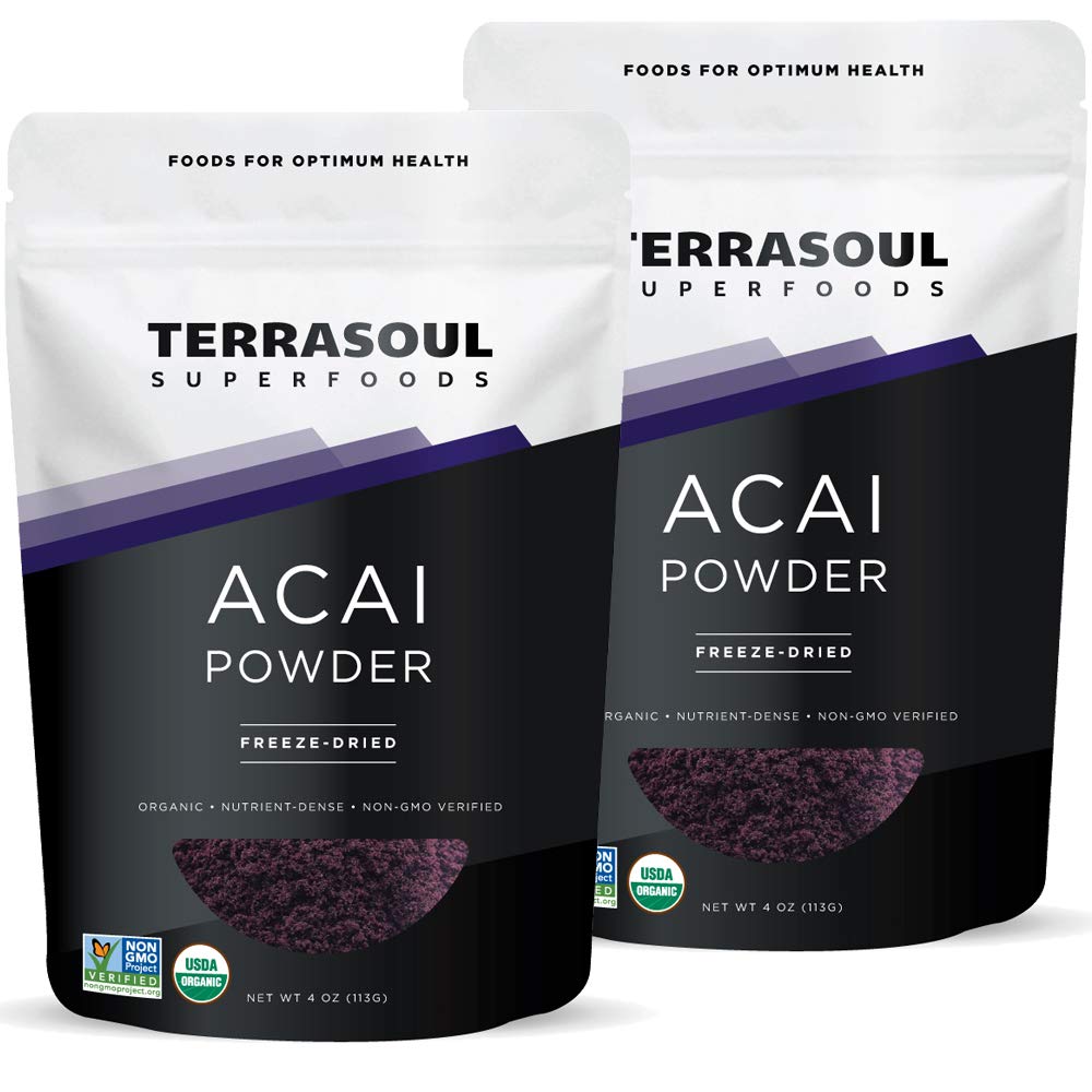 Terrasoul Superfoods Acai Berry Powder 227g front view