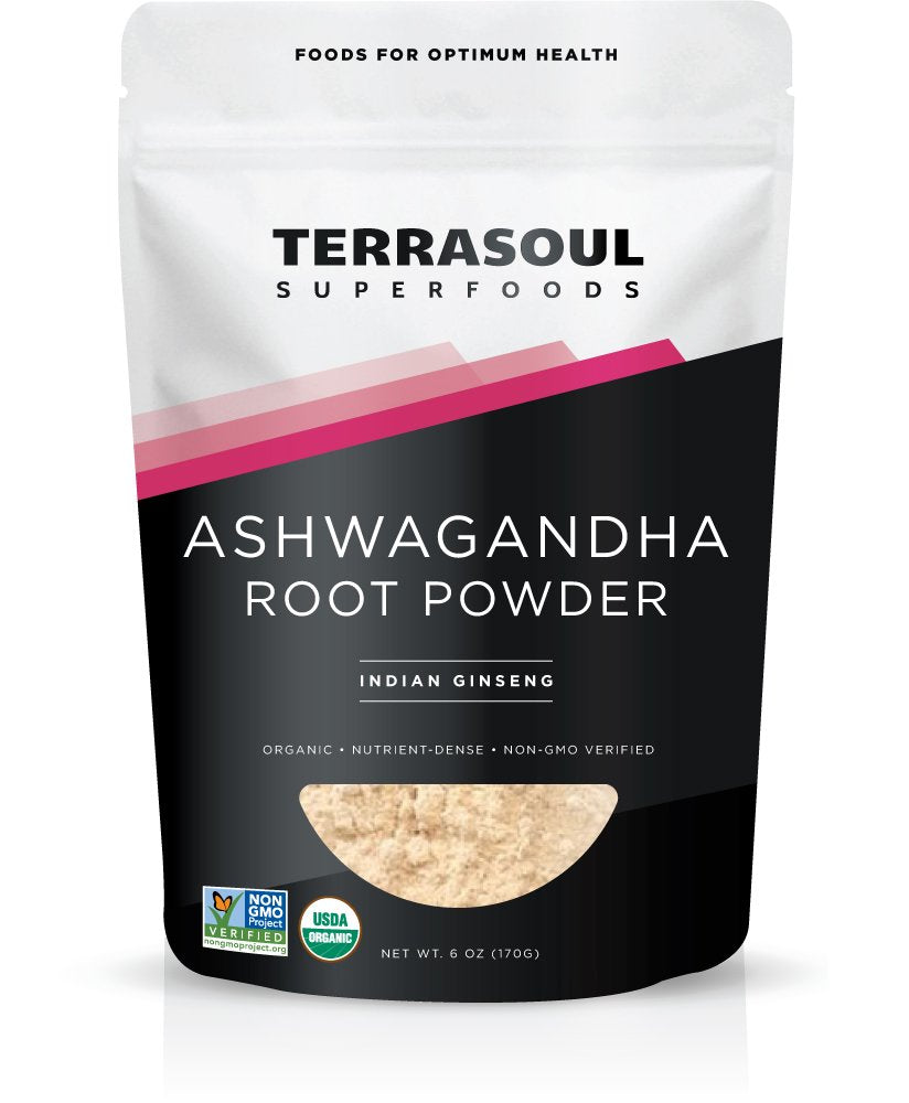 Terrasoul Superfoods Ashwagandha Supplement front view 181g