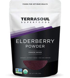 Terrasoul Superfoods Elderberry Powder 4-ounce pouch front view