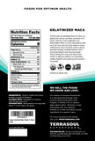 Terrasoul Superfoods Gelatinized Maca Powder 454g pouch back view