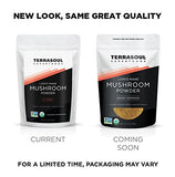 Terrasoul Superfoods Lion's Mane Mushroom Powder with a spoonful