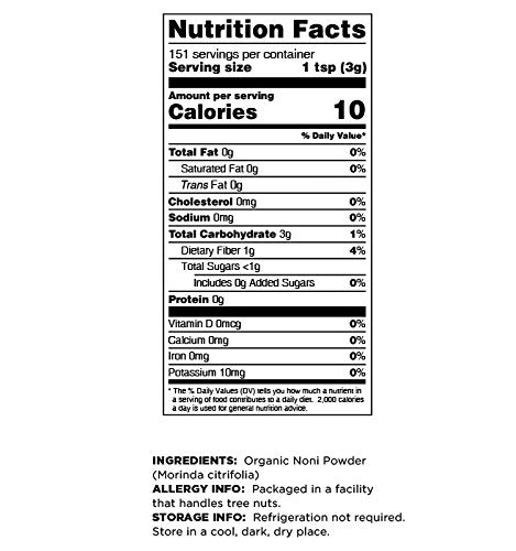 Terrasoul Superfoods Noni Fruit Powder in a smoothie