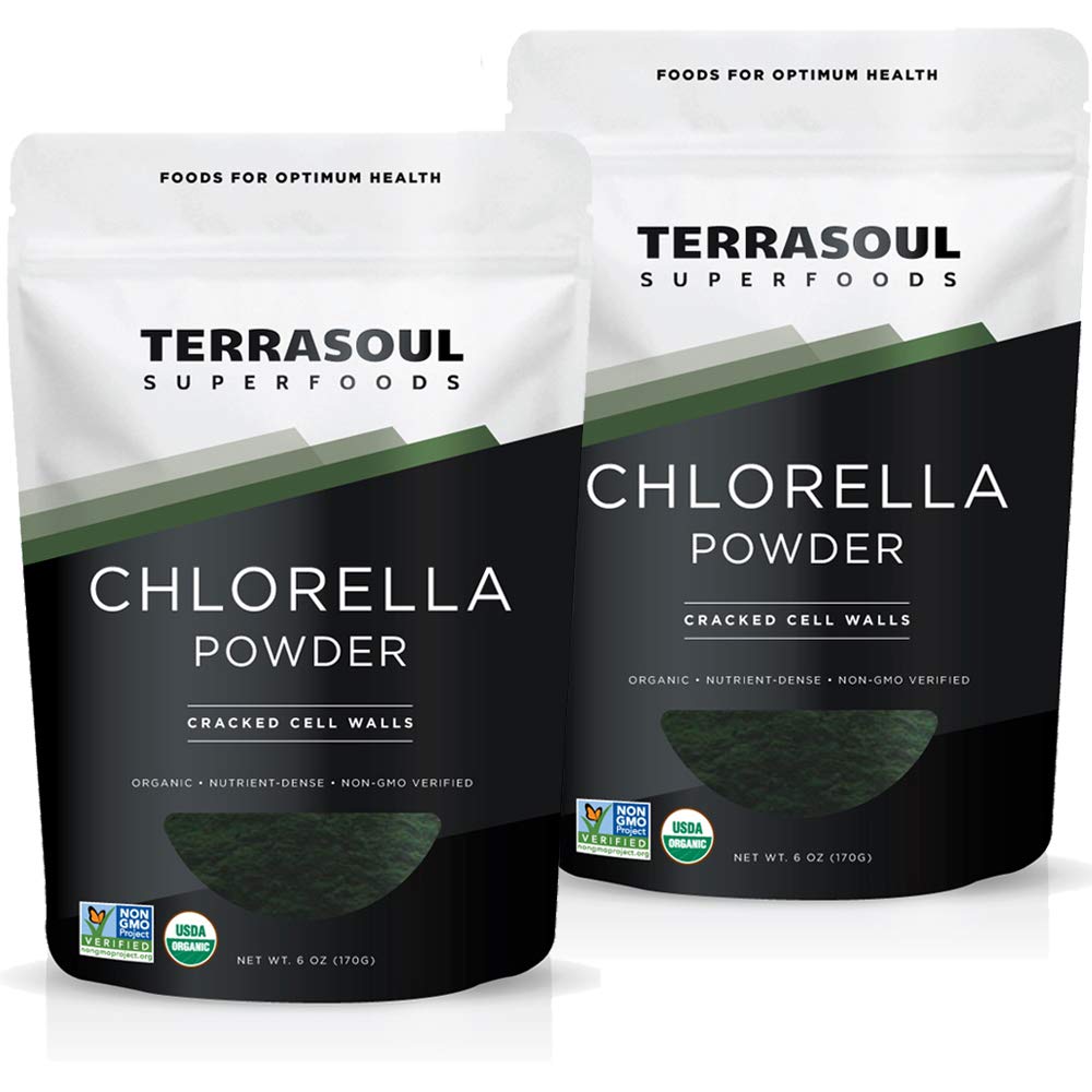 Terrasoul Superfoods Organic Chlorella Powder front view packaging