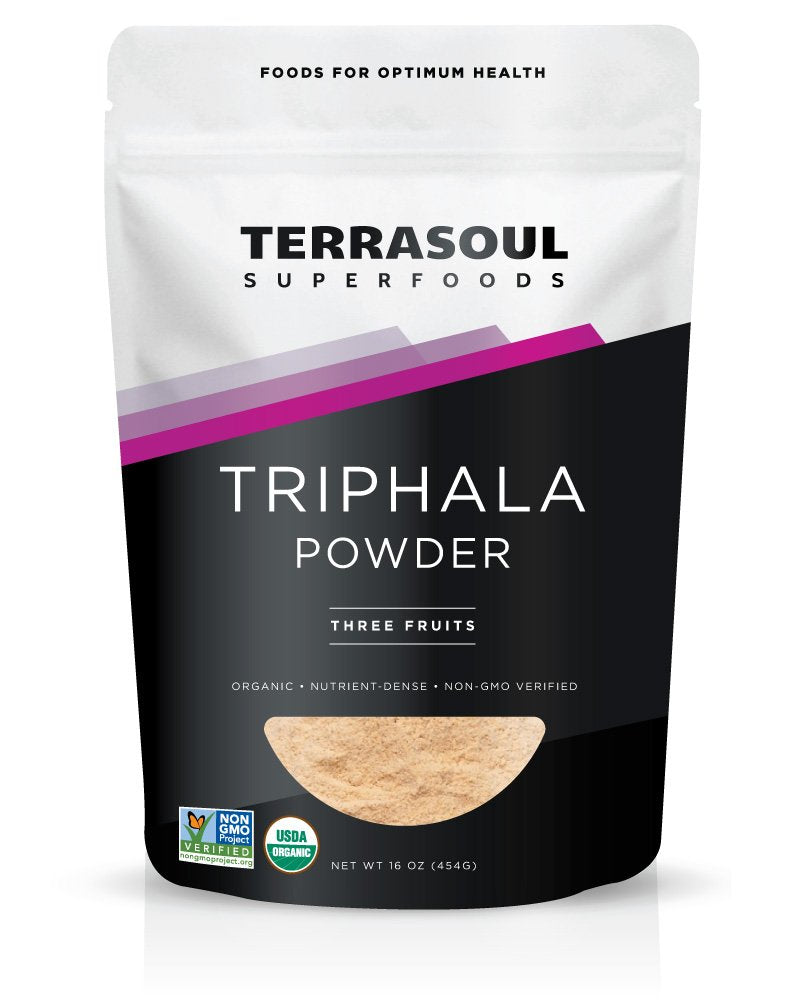 Terrasoul Superfoods Organic Triphala Powder 16 Ounces front view