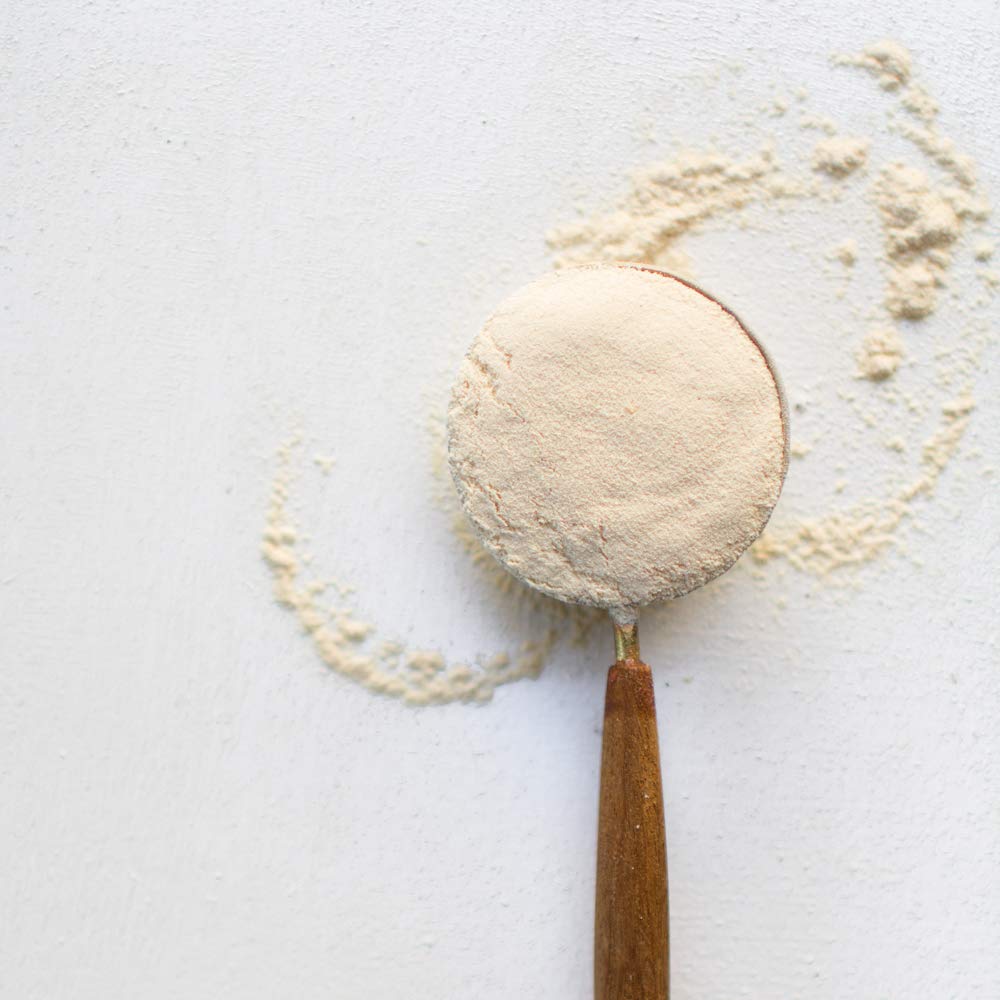 Terrasoul Superfoods Raw Maca Powder on a kitchen counter